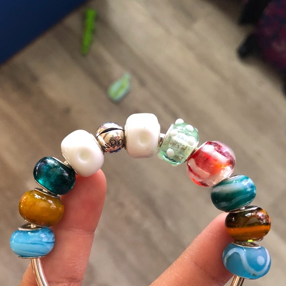 Authentic Pandora Bangle Bracelet w/ 13 Charms Jewelry - Picture 4 of 11